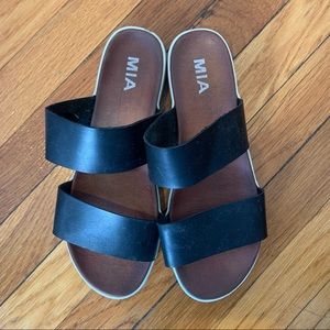 MIA Leather Slide Sandals